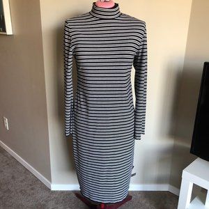 Dual Nature Long Sleeve Striped Dress - Size L